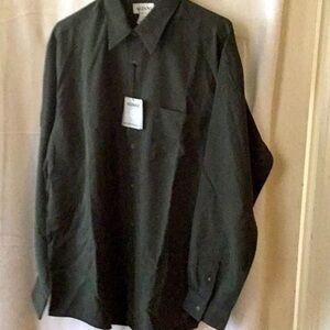 ALFANI Large men’s brown casual button down shirt 55% Rayon